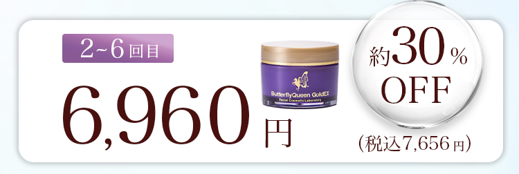 2～6回目 約30％OFF 6,960円