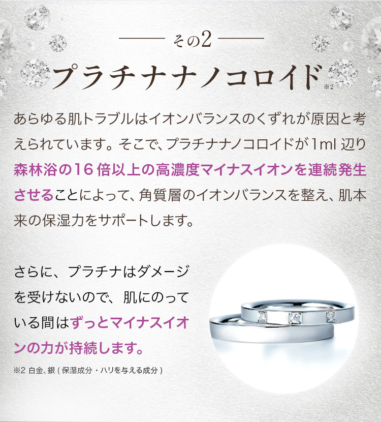 プラチナナノコロイドの特徴